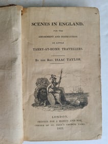 1822 SCENES in ENGLAND antique illustrated CHILDRENS BOOK