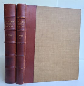 1912 ART COLLECTION of HENRI ROUART CATALOG antique 2 VOLUMES illustrated FOLIO
