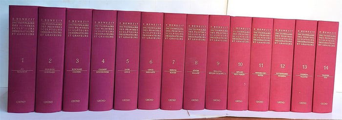 1999 DICTIONARY OF PAINTERS SCULPTORS, & ENGRAVERS 14 VOLUMES complete in FRENCH