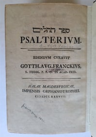 1738 PSALTERIUM in HEBREW Sepher Tehilim ANTIQUE Judaica PSALM BOOK Bible