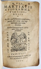 1559 EPIGRAMMATA by VALERII MARTIALIS antique 16th CENTURY