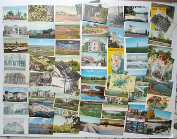 NEW JERSEY lot of 228 ANTIQUE & VINTAGE POSTCARDS
