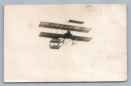 AEROPLANE BRISTOL BOXKITE ANTIQUE 1910 REAL PHOTO POSTCARD RPPC AIRPLANE