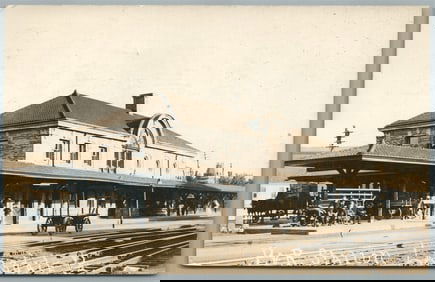 LANSDALE PA RAILROAD STATION RAILWAY DEPOT ANTIQUE REAL PHOTO POSTCARD RPPC