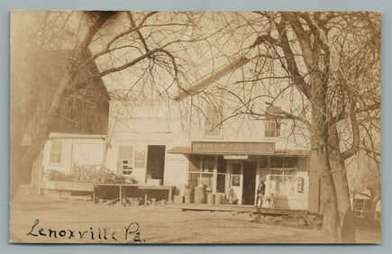 LENOXVILLE PA POST OFFICE ANTIQUE REAL PHOTO POSTCARD RPPC