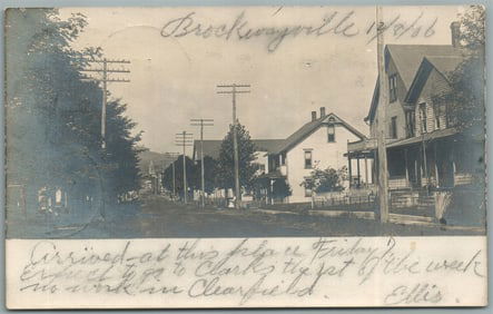 BROCKWAYVILLE PA ANTIQUE REAL PHOTO POSTCARD RPPC