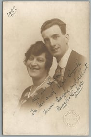 BICYCLE CIRCUS SIGNED! BROCKS CYCLISTS 1922 ANTIQUE REAL PHOTO POSTCARD RPPC