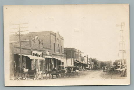 MORRIL KS MAIN STREET ANTIQUE REAL PHOTO POSTCARD RPPC: MORRIL KS MAIN STREET ANTIQUE REAL PHOTO POSTCARD RPPC