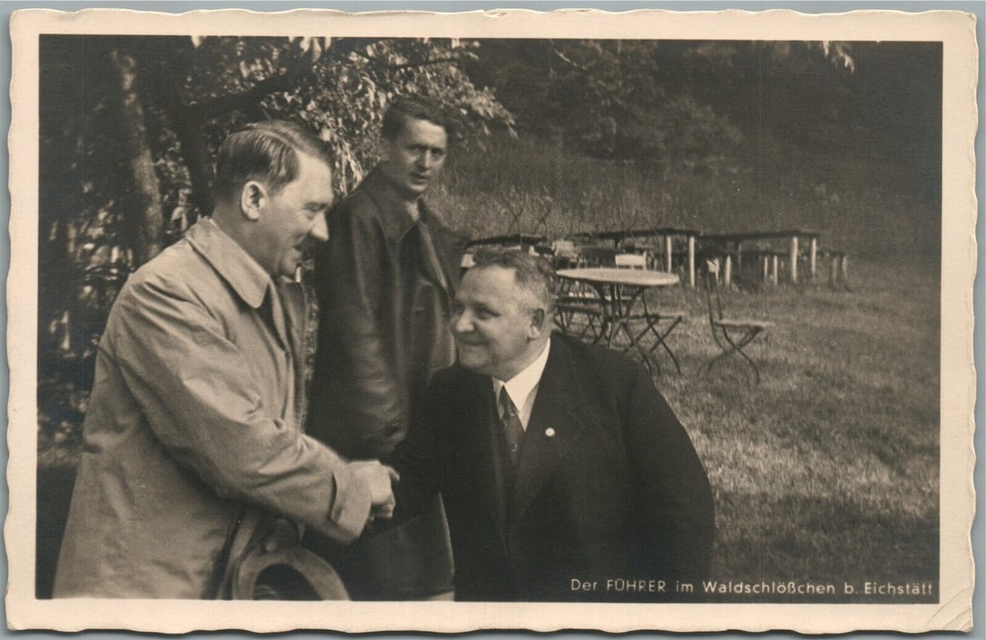 GERMAN WWII ERA HITLER ANTIQUE REAL PHOTO POSTCARD RPPC: GERMAN WWII ERA HITLER ANTIQUE REAL PHOTO POSTCARD RPPC