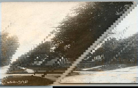 GROVE CITY PA MAIN STREET ANTIQUE REAL PHOTO POSTCARD RPPC: GROVE CITY PA MAIN STREET ANTIQUE REAL PHOTO POSTCARD RPPC