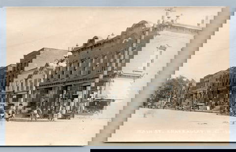 CHATEAUGAY NY MAIN STREET ANTIQUE REAL PHOTO POSTCARD RPPC: CHATEAUGAY NY MAIN STREET ANTIQUE REAL PHOTO POSTCARD RPPC