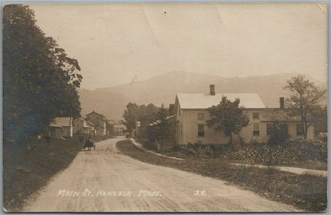 HANCOCK MA MAIN STREET ANTIQUE REAL PHOTO POSTCARD RPPC: HANCOCK MA MAIN STREET ANTIQUE REAL PHOTO POSTCARD RPPC