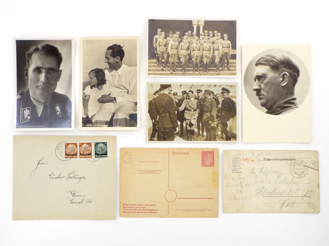 Lot of 7 Extremely Rare German WWII Postcards
