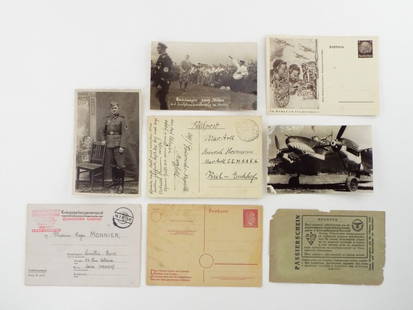 Lot of 8 Extremely Rare German WWII Postcards: Lot of 8 Extremely Rare German WWII Postcards