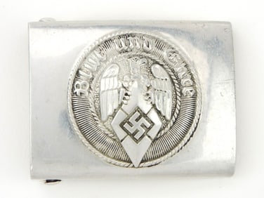 German WWII HJ Youth Aluminum Belt Buckle RZM M4/46