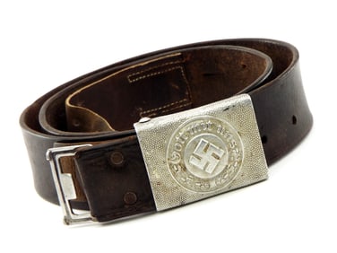 German WWII Police Aluminum Belt with Buckle