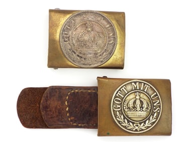 2 German WWI Prussian Belt Buckle