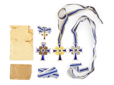German WWII All 3 Grades of TR Mothers Cross including issue Packet