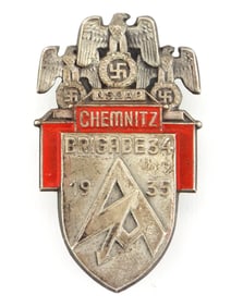 DESIRABLE German WWII 1935 Chemnitz SA Brigade 34 Tinnie