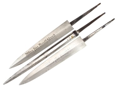 3 German WWII Blades for Daggers
