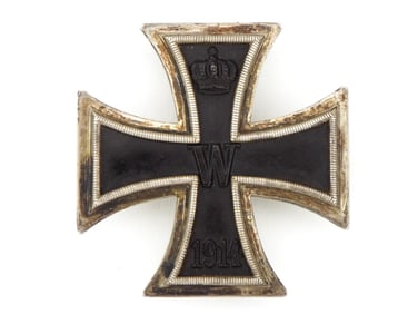 German WWI Screwback Iron Cross 1st Class in 800 Silver