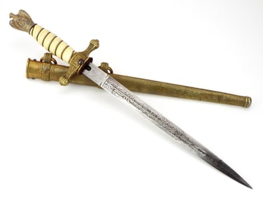 German WWII 2nd Model Naval Officers Dagger by WKC SOLINGEN