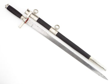 Very Good German WWI to WWII Fireman Long SAWBACK Dagger