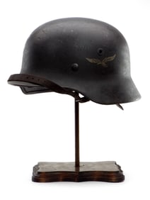 Desirable Early German WWII M35 Double Decal Luftwaffe Helmet