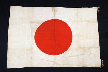 Japanese WWII Signed KAMIKAZE Flag Yosegaki Hinomaru