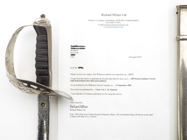 Identified Boer War Officers Sword