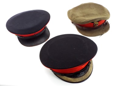 Three British / Canadian Visor Hats