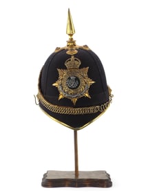 Edwardian Royal Irish Regiment Officers Helmet