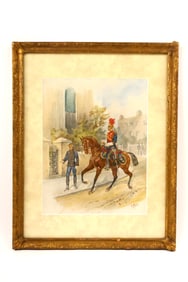Orlando Noire Watercolor of British Lancer