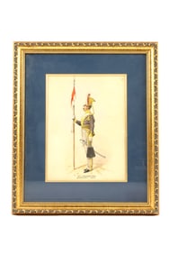 Richard Simpkin Painting of 19th Lancer Officer