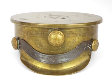WWI British Trench Art Visor Cap
