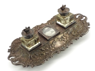 British Regimental Silver Presentation Inkwell