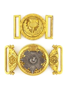 Two Nice Scottish Victorian Belt Buckles