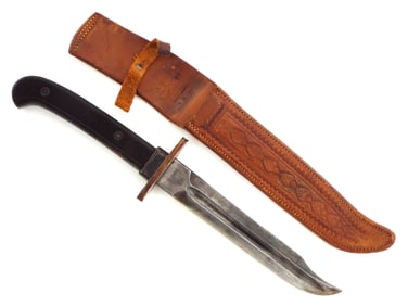 WWII San Antonio Iron Works Cut Down PATTON Saber Fighting Knife by S.A. Dated 1918 With Correct