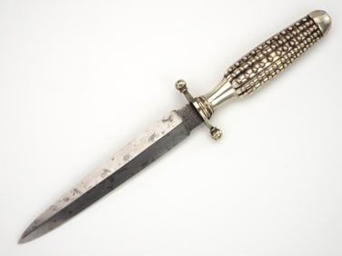 Nice American Civil War Era Dirk by ROGERS Silver Corn Cob Hilt