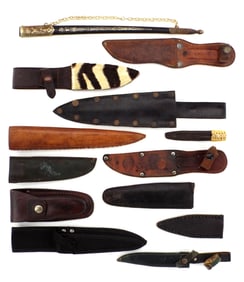 Lot of Leather Scabbards