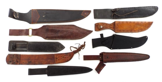 Lot of Leather Scabbards