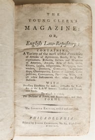 1792 YOUNG CLERK'S MAGAZINE or English Law Repository antique AMERICANA