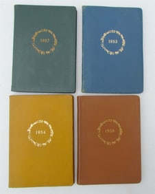 1953-1958 4 VOLUMES CALENDARIUM TYCHOPOLITANUM illustrated