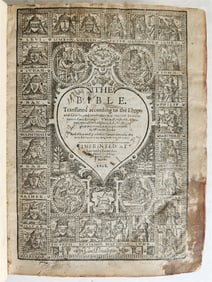 1608 BREECHES BIBLE in ENGLISH antique Old & New Testament LONDON ROBERT BARKER