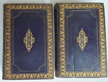 1836 DON QUICHOTTE DE LA MANCHE MIGUEL de CERVANTES 2 VOLS antique ILLUSTRATED