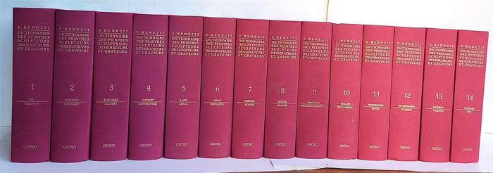 1999 DICTIONARY OF PAINTERS SCULPTORS, & ENGRAVERS 14 VOLUMES complete in FRENCH