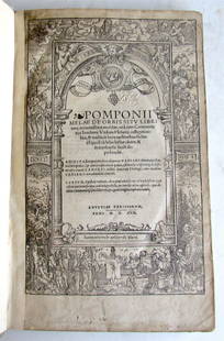 1530 Pomponius Mela De Orbis Situ Libri Tres ANTIQUE in LATIN folio GEOGRAPHY: Pomponius Mela (d. 45 CE). De Orbis Situ Libri Tres. Paris: [Chretien Wechel], 1530. Folio: 8 1/2 by 13 1/4". title page printed within ornate woodcut compartment, separate divisional title for commen