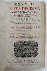 1741  CRIMINAL LAW N. Fermosini ANTIQUE VELLUM FOLIO CANONICA CIVILIA CRIMINALIA