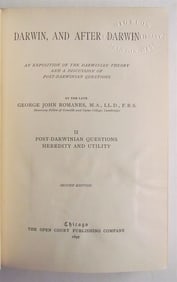 1897 DARWIN AND AFTER DARWIN by GEORGE JOHN ROMANES antique Vol. II