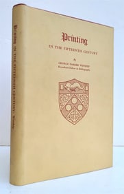 PRINTING in FIFTEENTH CENTURY by GEORGE P. WINSHIP reference book